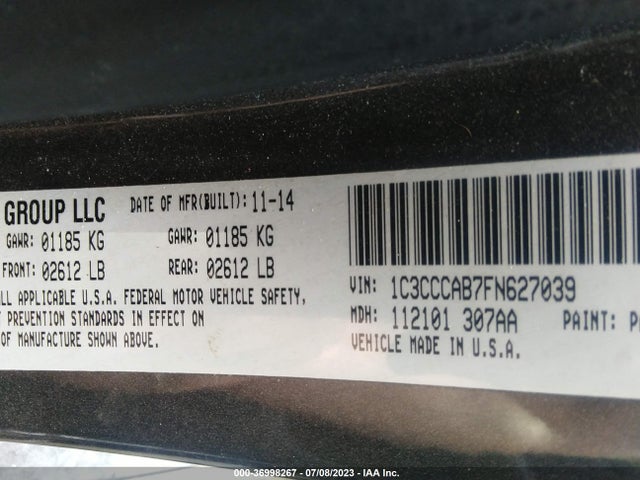 1C3CCCAB7FN627039 Chrysler 200 Limited