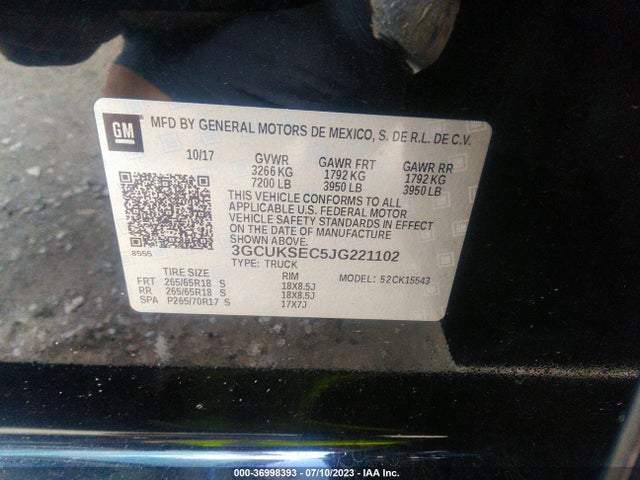 Chevrolet Silverado 1500 Ltz 2018 3GCUKSEC5JG221102 Image 9