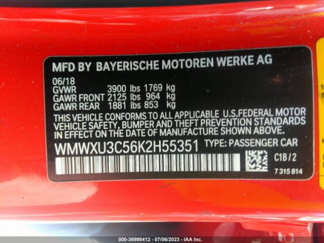 WMWXU3C56K2H55351 Mini Hardtop 4 Door Cooper S