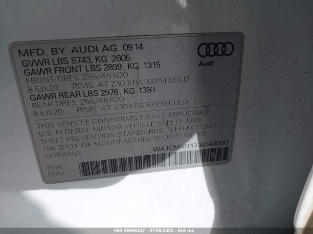 WA1CMAFP6FA040060 Audi Q5 Premium Plus