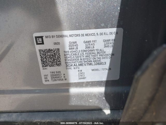 3GKALMEV7ML306813 GMC Terrain Sle