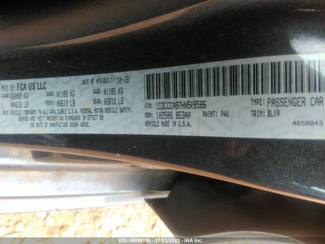 Chrysler 200 Limited Platinum 2017 1C3CCCAB7HN508586 Image 9