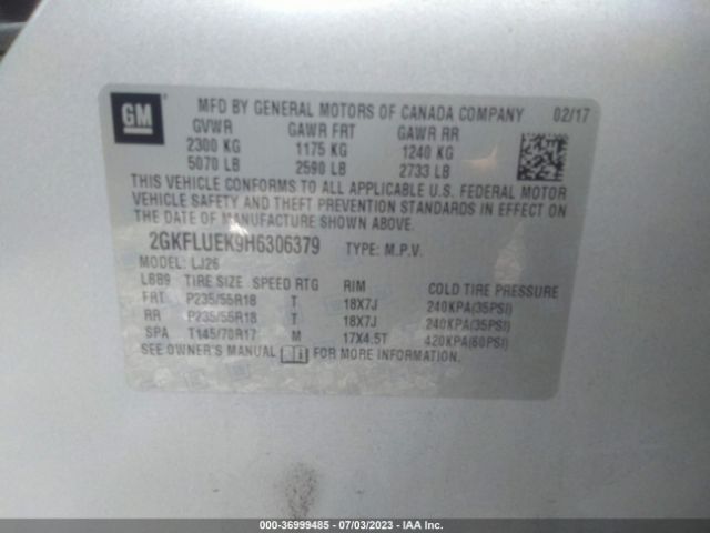 2GKFLUEK9H6306379 GMC Terrain Slt