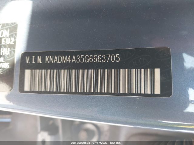 KNADM4A35G6663705 KIA RIO LX