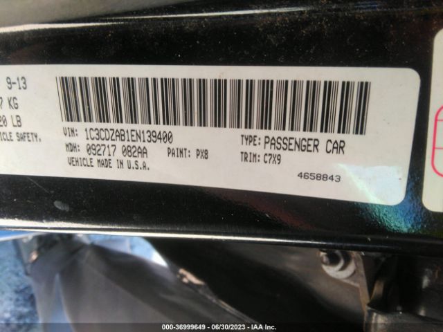 1C3CDZAB1EN139400 Dodge AVENGER SE