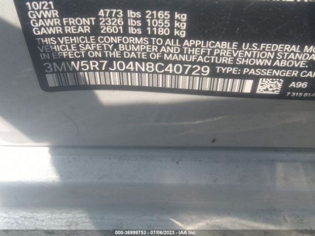 3MW5R7J04N8C40729 BMW 3 Series 330i Xdrive