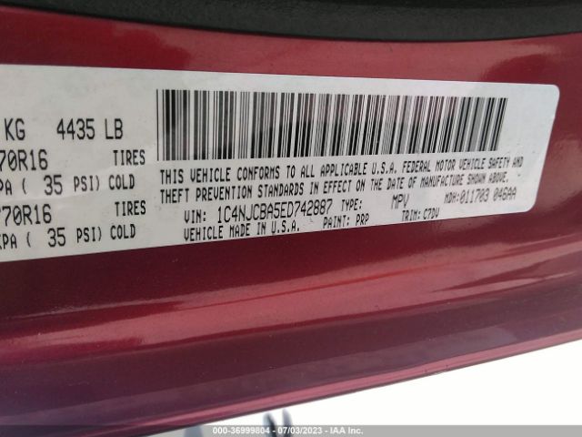 1C4NJCBA5ED742887 Jeep Compass Sport