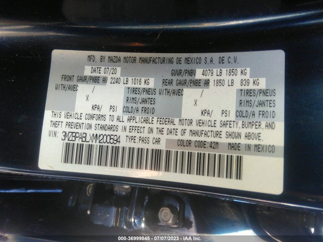 Mazda Mazda3 Sedan Select 2021 3MZBPABLXMM200594 Image 16