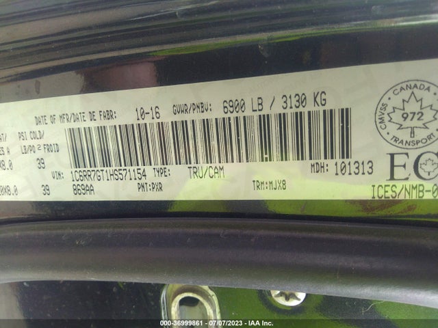 1C6RR7GT1HS571154 RAM 1500 Outdoorsman
