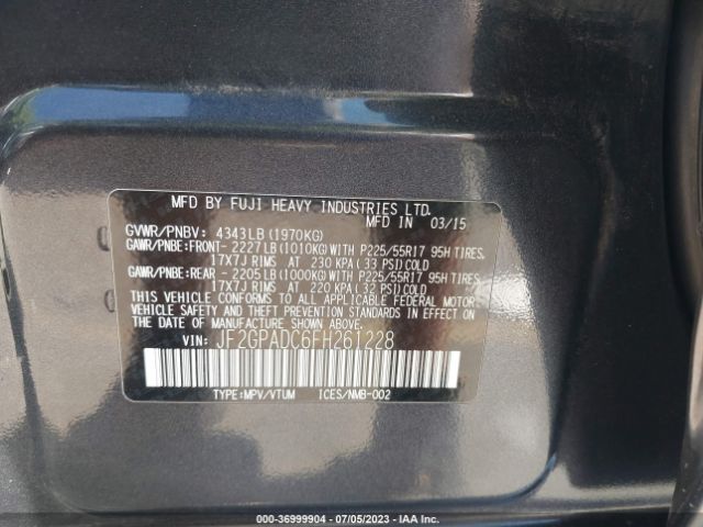JF2GPADC6FH261228 Subaru Xv Crosstrek Premium