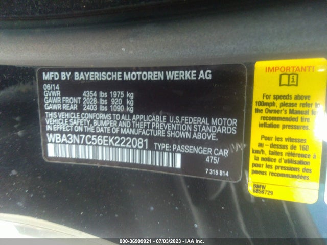 WBA3N7C56EK222081 BMW 4 Series 428i