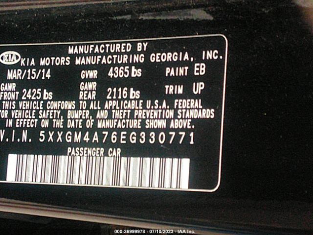 5XXGM4A76EG330771 KIA Optima Lx