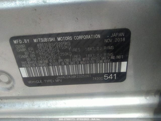 JA4AD2A36KZ025961 Mitsubishi Outlander Es