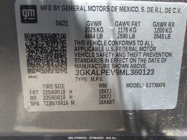 GMC Terrain Slt 2021 3GKALPEV9ML380123 Image 9