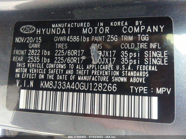 Hyundai TUCSON SE 2016 KM8J33A40GU128266 Image 14