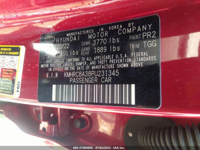 KMHRC8A38PU231345 Hyundai Venue Sel