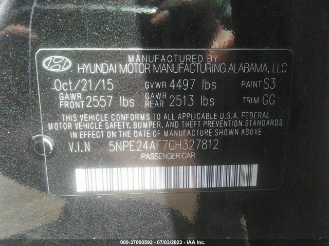 Hyundai Sonata 2.4l Se 2016 5NPE24AF7GH327812 Image 10