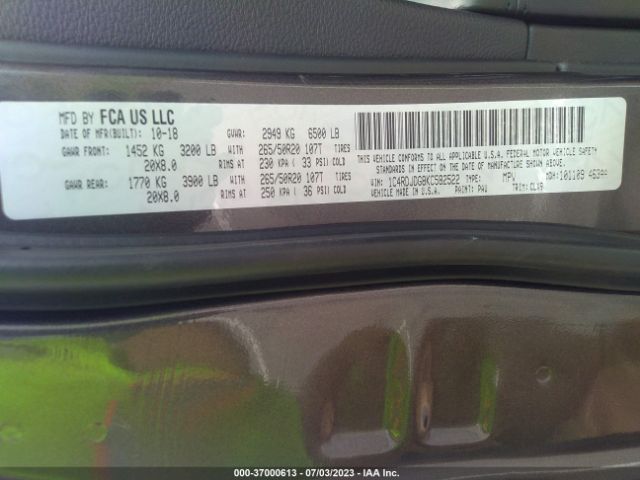 1C4RDJDG8KC582522 Dodge DURANGO GT