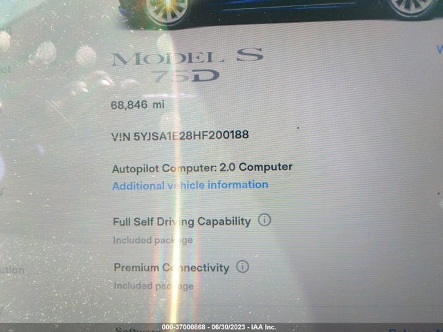 Tesla MODEL S 2017 5YJSA1E28HF200188 Image 40