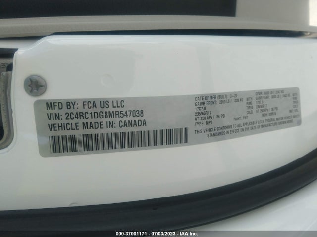 2C4RC1DG8MR547038 Chrysler Voyager Lxi