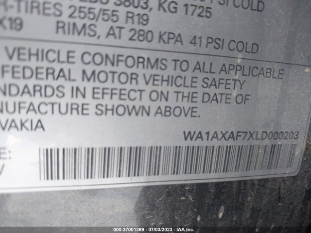 WA1AXAF7XLD000203 Audi Q7 PREMIUM