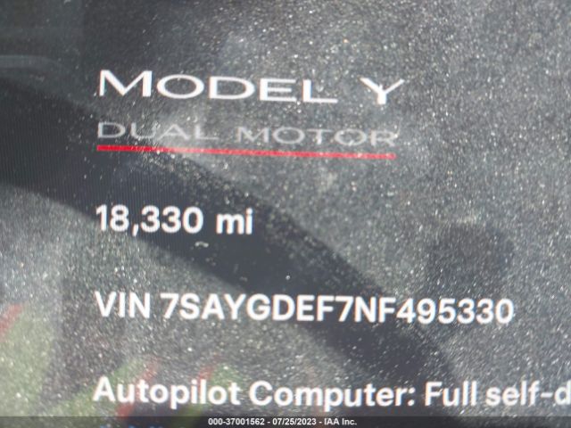 7SAYGDEF7NF495330 Tesla Model Y Performance