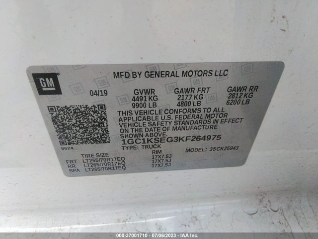 Chevrolet Silverado 2500hd Lt 2019 1GC1KSEG3KF264975 Image 9