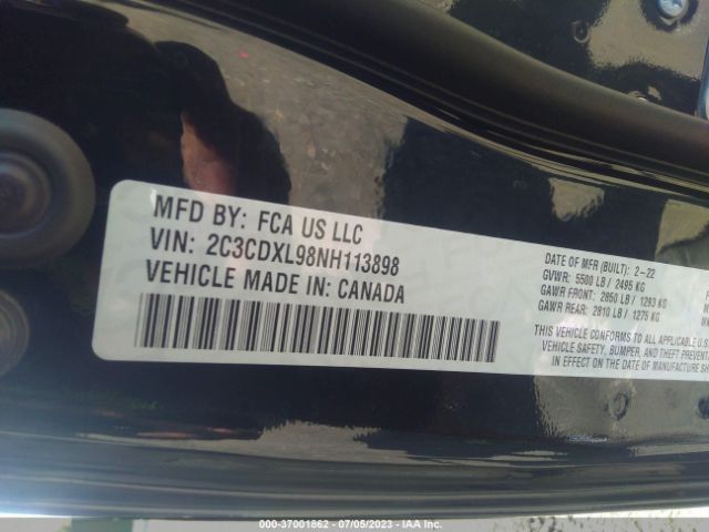 2C3CDXL98NH113898 Dodge Charger Srt Hellcat Widebody