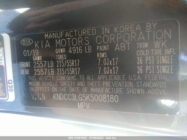 2019 Kia Niro, VIN: KNDCC3LG5K5008180