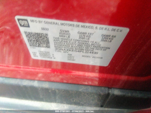Chevrolet EQUINOX LT 2023 3GNAXKEG4PL114430 Image 9