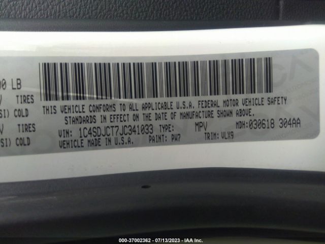 1C4SDJCT7JC341033 Dodge Durango R/t