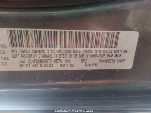 3C4PDDBGXGT210574 Dodge Journey Sxt