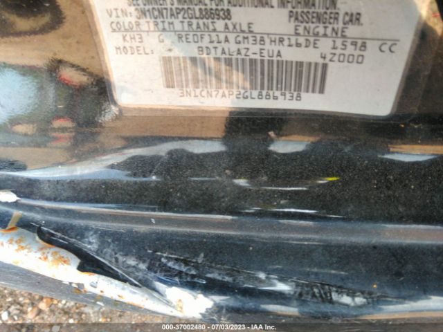 3N1CN7AP2GL886938 Nissan Versa S Plus