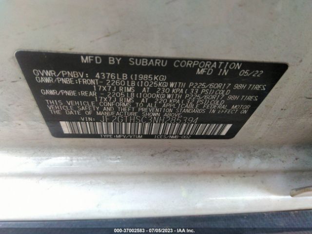 JF2GTHSC3NH285394 Subaru Crosstrek Sport