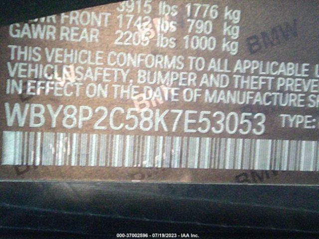 WBY8P2C58K7E53053 BMW I3