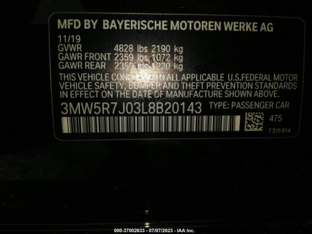 3MW5R7J03L8B20143 BMW 3 Series 330i Xdrive