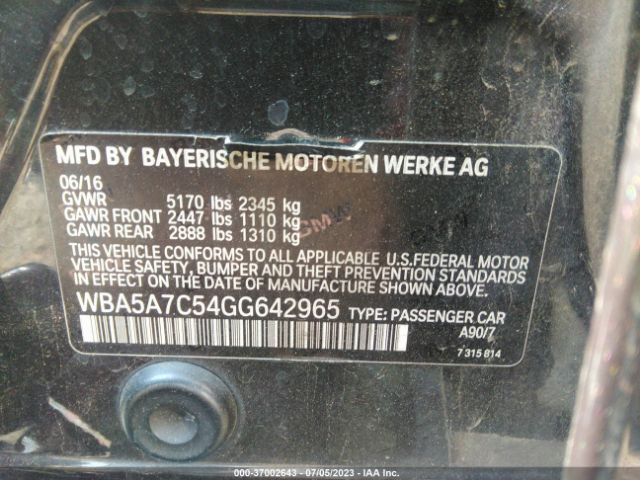 WBA5A7C54GG642965 BMW 5 Series 528i Xdrive