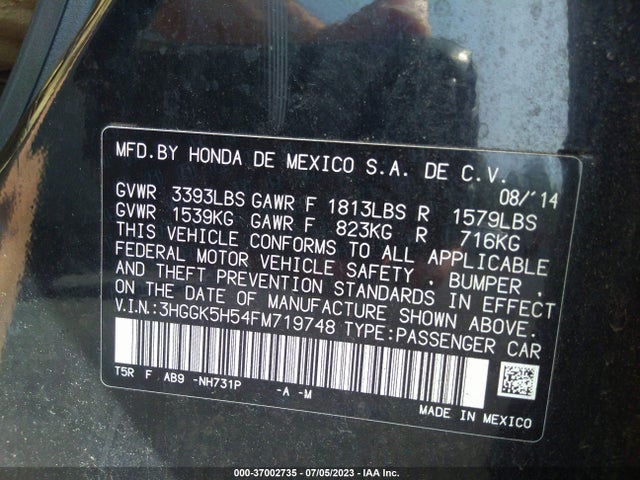 Honda FIT LX 2015 3HGGK5H54FM719748 Image 9