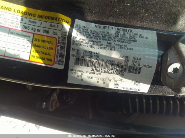 3LN6L2LU6GR600720 Lincoln MKZ HYBRID