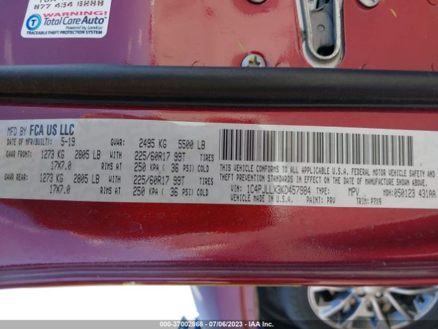 1C4PJLLX3KD457984 Jeep Cherokee Latitude Plus