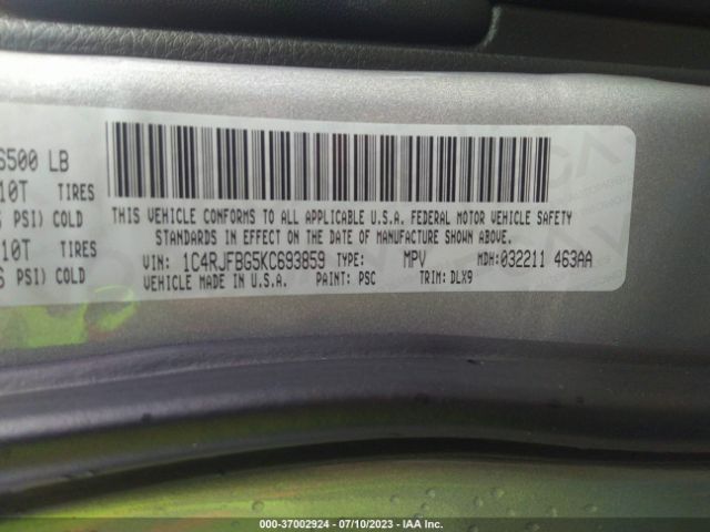 1C4RJFBG5KC693859 Jeep Grand Cherokee Limited