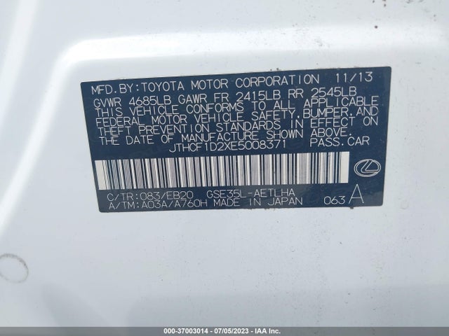 JTHCF1D2XE5008371 Lexus IS 250