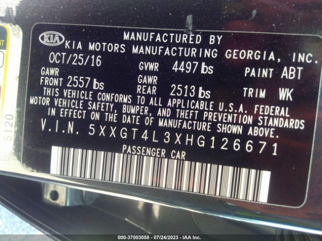 5XXGT4L3XHG126671 KIA Optima Lx