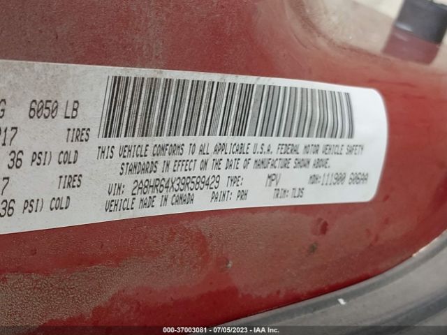 2009 CHRYSLER TOWN & COUNTRY 2A8HR64X39R589429 Photo 8
