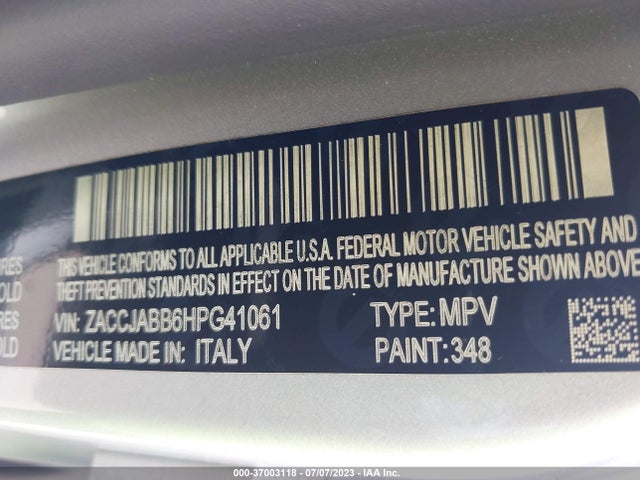 ZACCJABB6HPG41061 Jeep Renegade Altitude