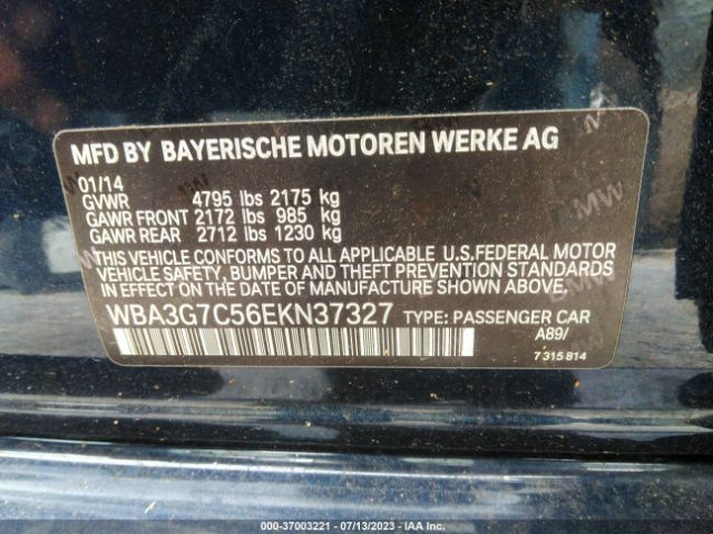WBA3G7C56EKN37327 BMW 3 Series 328i Xdrive