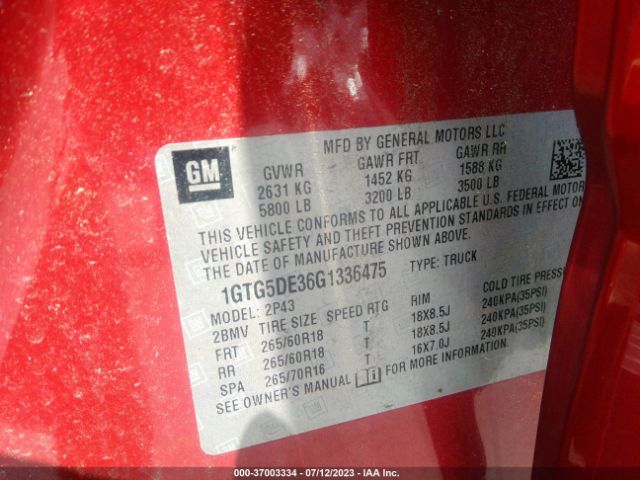 1GTG5DE36G1336475 GMC Canyon 2wd Slt