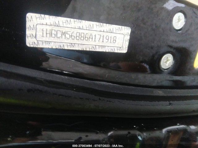 2006 HONDA ACCORD SDN EX-L VIN: 1HGCM56886A171918