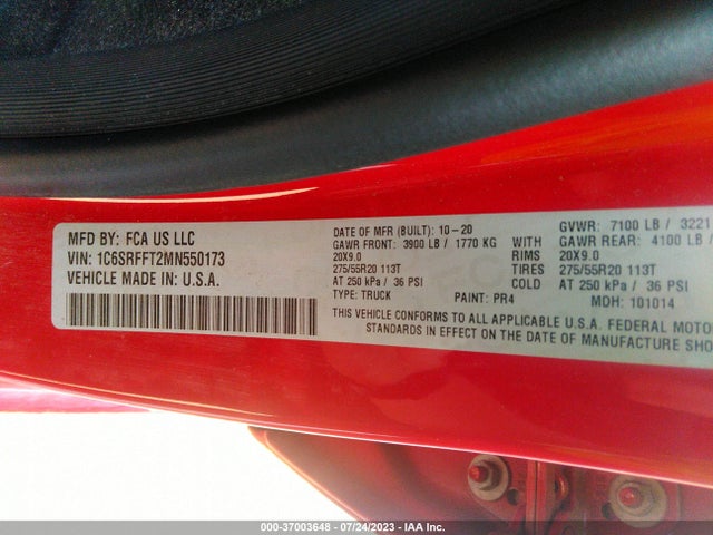 1C6SRFFT2MN550173 RAM 1500 Big Horn