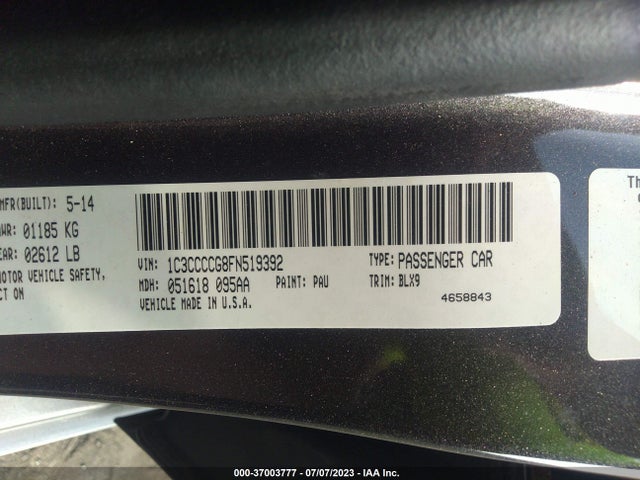 1C3CCCCG8FN519392 Chrysler 200 C